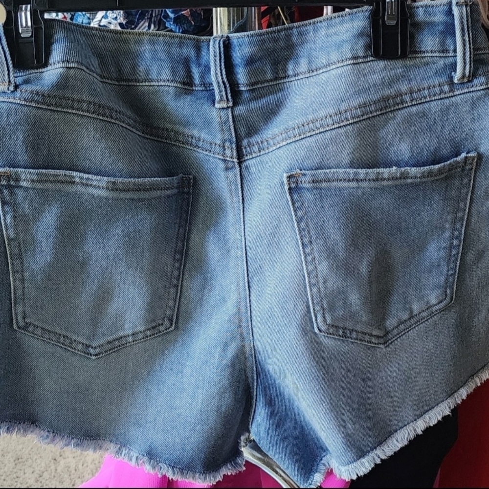 Happily Grey Women's Classic Blue Jean Shorts - Picture 2 of 5